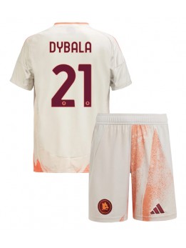 Otroški Nogometna dresi replika AS Roma Paulo Dybala #21 Gostujoči 2024-25 Kratek rokav (+ hlače)